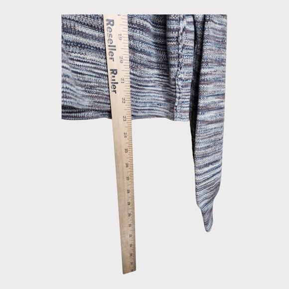 Free People Womens Mercury Sweater Gray Small 1/4 Button Gray Cotton Knit Layer - Picture 7 of 8